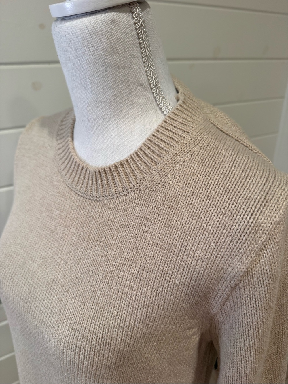 J. Crew Women's Scoopneck Sweater in Light Beige